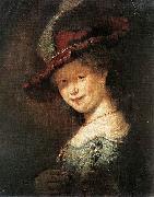 Rembrandt Peale Portrait of the Young Saskia oil painting artist